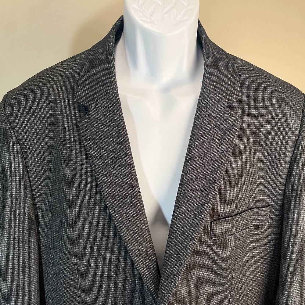 🔥 7 Diamonds Men’s Gray Blazer Sport Coat Suit Jacket 46R XL EUC 🔥
